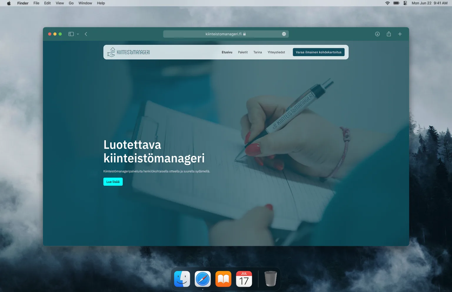 Website mockup