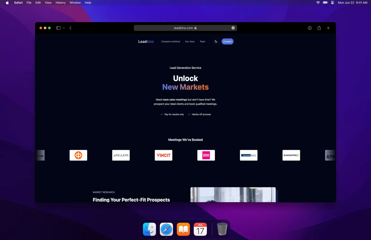 Website mockup
