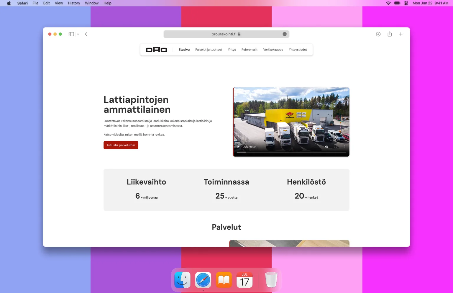Website mockup